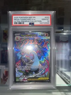 MEGA CHARIZARD X EX PSA 10 GEM MINT 023 129 SET 2025 POKEMON BLACK STAR PROMO PF - Image 2