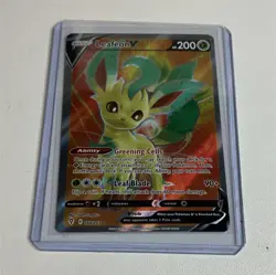 Pokemon TCG Leafeon V 166/203 Evolving Skies Holo Card English 2021 - Image 1