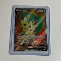 Pokemon TCG Leafeon V 166/203 Evolving Skies Holo Card English 2021 - Image 2