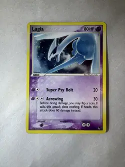 Pokemon Lugia 002/017 POP Series 5 Rare Holo 80 HP Basic Card Pokemon TCG - Image 2