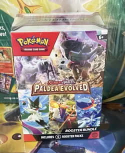 Pokemon TCG Paldea Evolved Booster Bundle 6 Packs SEALED - Image 1
