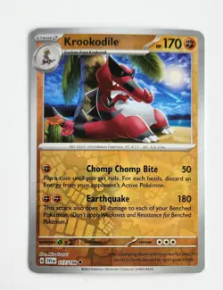 Pokemon TCG: Krookodile Reverse Holo Scarlet and Violet 117/198 FREE SHIPPING - Image 1