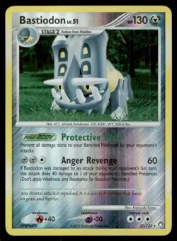 2007 Diamond & Pearl - Mysterious Treasures Reverse Holo Bastiodon #21 - Image 1