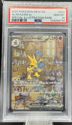 2023 Pokemon MEW EN-151 #201 Alakazam EX Special Illustration Rare PSA 10 - Image 1