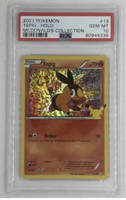 2021 Pokemon Fennekin-Holo #14 & Tepig #13 McDonald’s Collection PSA 10 🌶🥵 - Image 1