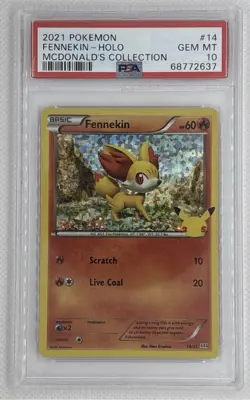 2021 Pokemon Fennekin-Holo #14 & Tepig #13 McDonald’s Collection PSA 10 🌶🥵 - Image 3
