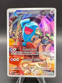 Pokemon Team Rocket's Wobbuffet Full Art Holo Promo 203 Scarlet & Violet - Image 1