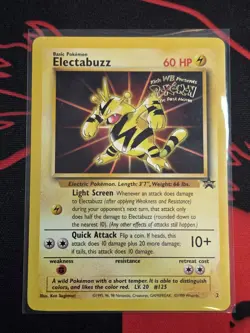 Pokemon TCG 1999 Electabuzz Stamped WB Kids First Movie Promo NM Mint - Image 1