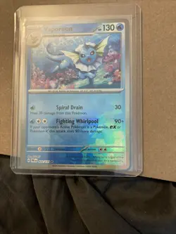 Vaporeon Master Ball Foil Pokemon Prismatic Evolutions PRE #022 - Image 1