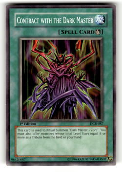 Contract with the Dark Master DCR-087 1st Edition Common Dark Crisis LP - Image 1