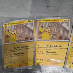 Pikachu At The Museum Pokemon Card Oversize SEALED in hand promo x 3 - Image 2