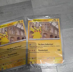 Pikachu At The Museum Pokemon Card Oversize SEALED in hand promo x 3 - Image 3