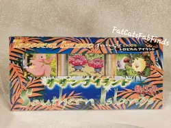 Pokemon JAPANESE Southern Islands TROPICAL Jungle X3 Card Set SEALED + POSTCARD - Image 1