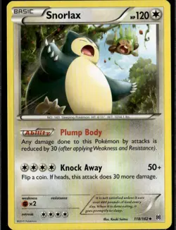 Snorlax Uncommon XY - BREAKthrough 118/162 Colorless Normal Pokemon Card - Image 1