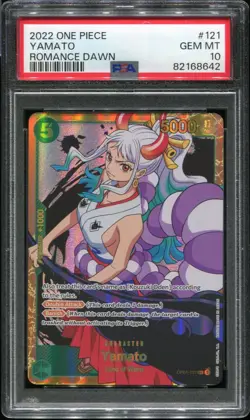 Yamato PSA 10 One Piece Romance Dawn OPO1-121 SEC 2022 English Card Secret Rare - Image 1