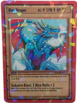FOIL! Blue Dragon 001/150 Rare Ward Trading Card Game TCG 2nd Edition Gen 1 NM - Image 1