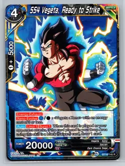 SS4 Vegeta Ready to Strike BT16-145 R Dragon Ball Super Card Game Saiyan - Image 1