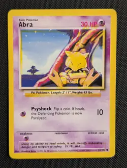 Abra - Base Set (4th Print) ALIGNMENT PRINT LAYER ERROR/MISPRINT CARD - Image 1