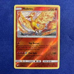 Moltres Reverse Holo Rare 19/181 SM Pokemon TCG Team Up Card NM - Image 1