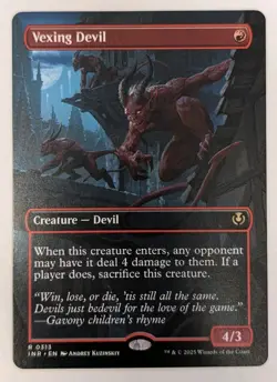 Vexing Devil (Borderless) Innistrad Remastered - MTG RARE - Image 1