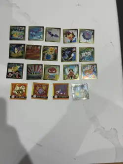 19 Holo Vintage Pokemon Stickers - ArtBox Series 1 Pokemon 1999 pikachu squirtle - Image 1