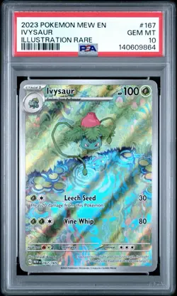 2023 POKEMON MEW EN-151 ILLUSTRATION RARE #167 IVYSAUR PSA 10 - Image 1