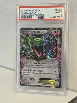 2015 POKEMON BLACK STAR PROMO RAYQUAZA #XY66 HOLO RARE PSA 4 - Image 1