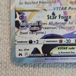 Pokemon Deoxys VSTAR Ultra Rare Holo Crown Zenith GG46/GG70 Psychic HP270 2023 - Image 3
