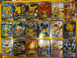 Cosplay Pikachu Cards Set Of 55 Comes Inside a Pikachu & Charizard Mini Binder - Image 1