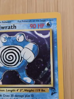 Poliwrath Holo 15/130 WOTC Base Set 2 Rare LP Vintage Pokemon Card - Image 3