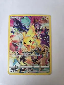 Pokemon Pikachu 160/159 Secret Rare Crown Zenith Holo Wild Charge Card TCG - Image 1