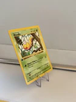 1999 Pokemon TCG Base Set Weedle Card #69/102 1st Edition Shadowless - Image 3