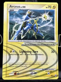 Arceus - AR6 - Pokemon TCG - 2009 POKEMON CARD - Rare Holo - MISCUT/ LP - Image 3