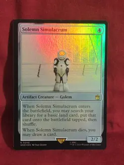 MTG Universes Beyond: Doctor Who Solemn Simulacrum Foil 0246 NM Rare - Image 1