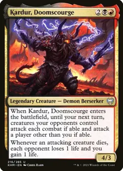 X 1 Kardur, Doomscourge NM-M Kaldheim 216 MTG Magic The Gathering - Image 1
