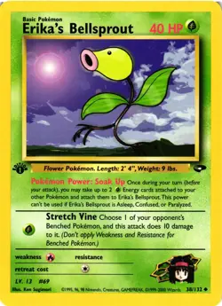 Pokemon TCG Gym Challenge 1st Edition Erika's Bellsprout 38/132 Regular VLP - Image 1