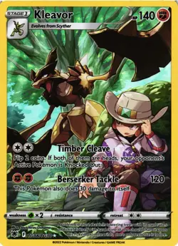 Pokemon TCG Kleavor Sword & Shield Astral Radiance TG08/TG30 Holo Rare VLP - Image 1