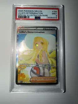 2025 POKEMON MEGA EVOLUTION | SIR #184 LILLIE'S DETERMINATION PSA 9 - Image 2
