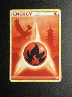 Pokemon Fire Energy Basic Energy Heartgold & Soulsilver 116/123 Regular Common - Image 1