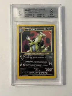 Pokemon TCG Tyranitar Neo Discovery Holo - French - BGS 8 NM-MT (POP 2) - Image 1