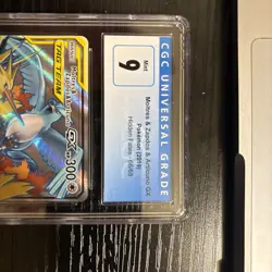 Pokemon 2019 Sun & Moon Hidden Fates Moltres Zapdos Articuno GX #66/68 PSA 9 - Image 3