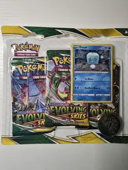 POKEMON SWORD SHIELD EVOLVING SKIES 3-PACK Blister BOOSTER EISCUE PROMO SEALED “ - Image 1