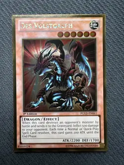 Yugioh Des Volstgalph 1st Edition Gold Ultra Rare PGLD-EN061 NM - Image 1