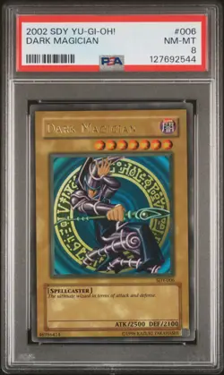 2002 YU-GI-OH! STARTER DECK: YUGI #006 DARK MAGICIAN PSA 8 - Image 1