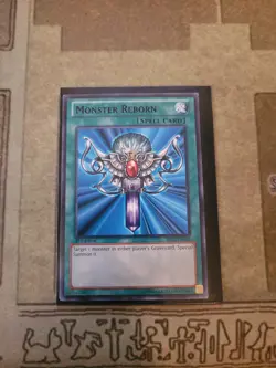 YUGIOH MONSTER REBORN BP02-EN128 BLACK RARE 1ST ED NM/VLP - Image 1