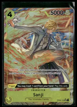 Sanji #OP04-104 Alternate Art Super Rare Foil Kingdoms of Intrigue - Image 1