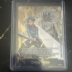 Dragon Ball Super Card Game Fusion World Trunks Gold Energy Marker E01-08 - Image 1