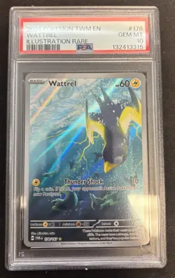 Pokemon TCG Wattrel Scarlet & Violet Twilight Masquerade Holo Card 178/167 PSA10 - Image 1