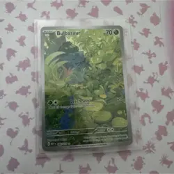 Pokemon Bulbasaur Full Art Holo Card Scarlet & Violet 151 166/165 70 HP Basic - Image 1
