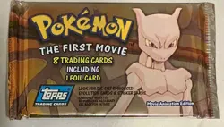 Pokemon The First Movie Topps Trading Cards Sealed Pack - Image 1